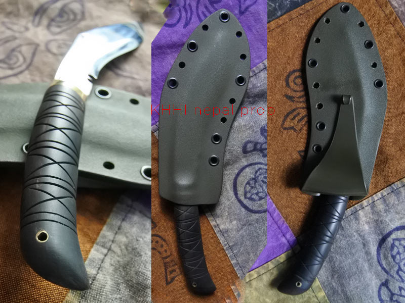 handle and sheath of biltong kukri knife