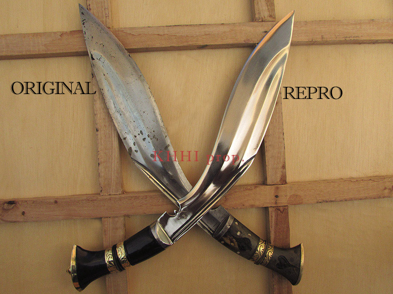 British Raj India kukri Original and Reproduced versions