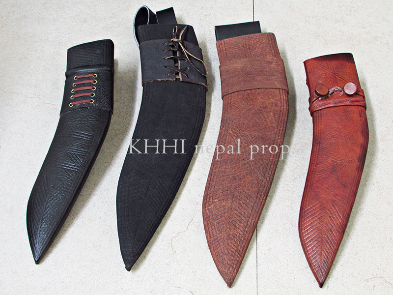 rare treated leather kukri knife sheath