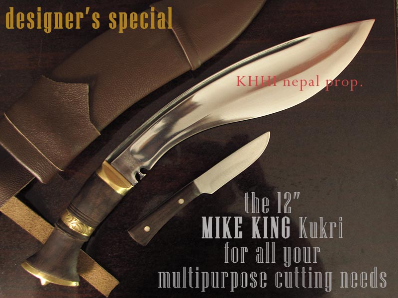 the Mike King kukri comes with its own special b-up knife