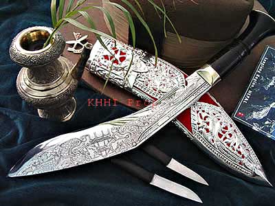 Silver Dragon Carved Khukuri (RARE)