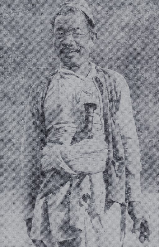 Nepali farmer with khukuri