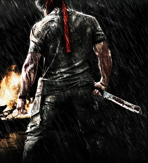  Rambo holding the machete